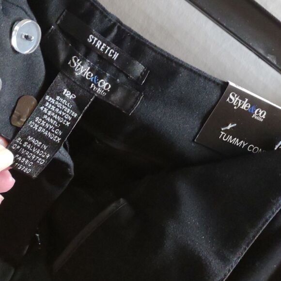 Style & Co Black Control Top Pants Size 12P - Picture 5 of 5